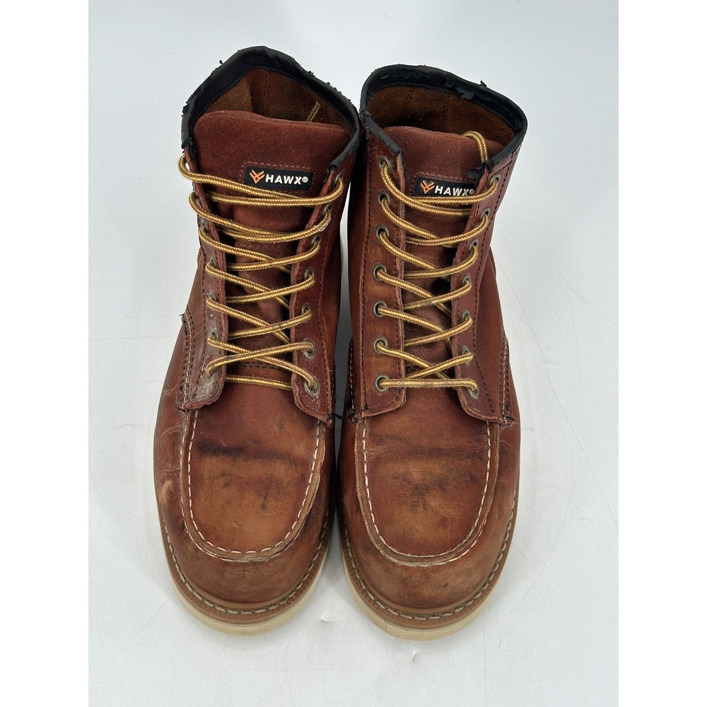 Hawx Gradient BHXWC0RPW122 Men's Brown Lace Up Ankle‎ Work Boots Size 9.5B